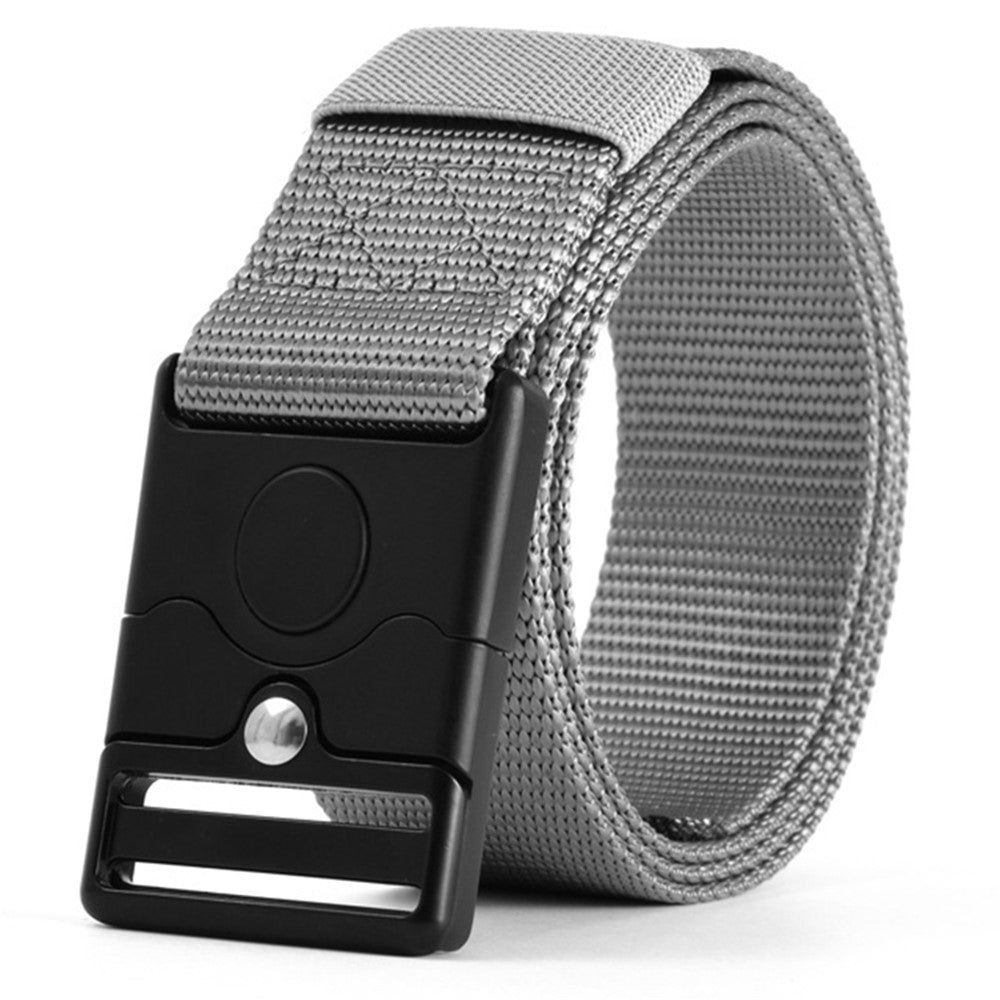 SN-P119 125x3.8cm Men's Nylon Webbing Belt Tactical Training Work Belt with Press-Type Zinc Alloy Buckle