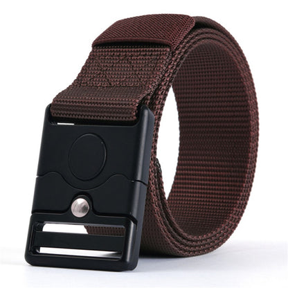 SN-P119 125x3.8cm Men's Nylon Webbing Belt Tactical Training Work Belt with Press-Type Zinc Alloy Buckle