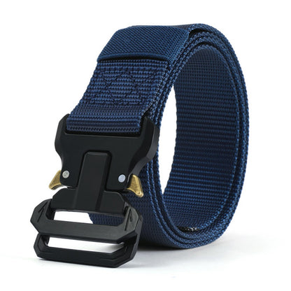 SN-P120 125x3.8cm Men's Nylon Webbing Belt Tactical Training Work Belt with Zinc Alloy Buckle
