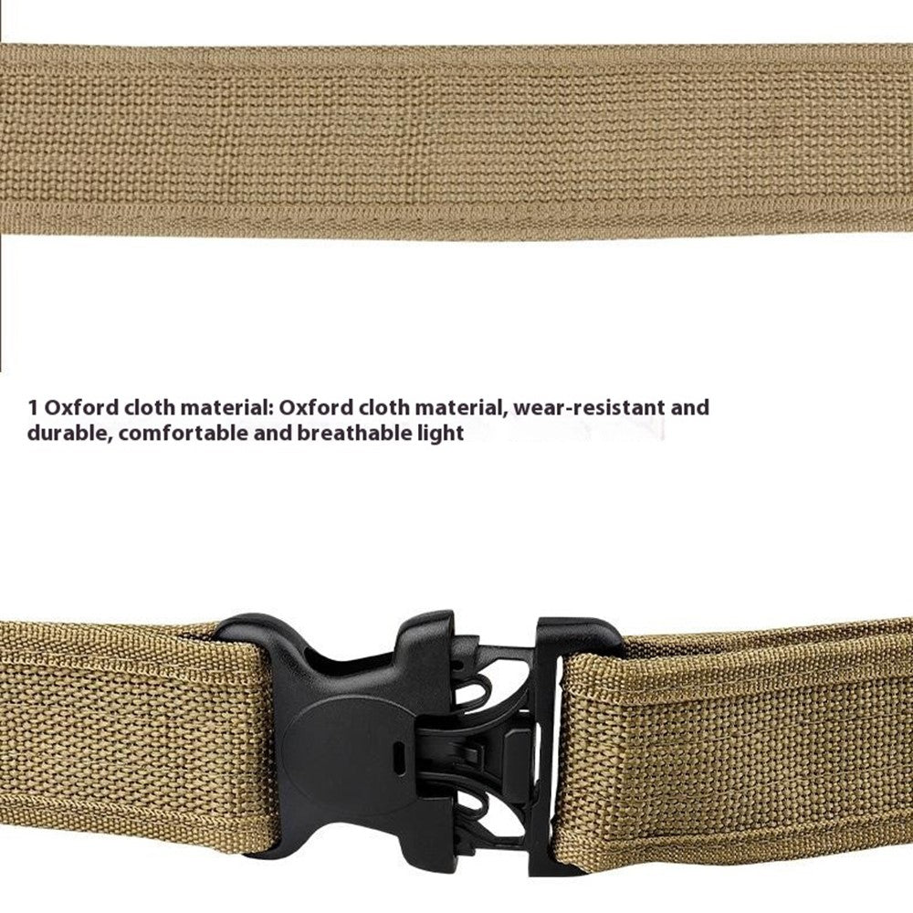 SN-032 100-135cm Oxford Cloth Webbing Belt Magic Tape Tactical Training Work Belt with Plastic Buckle