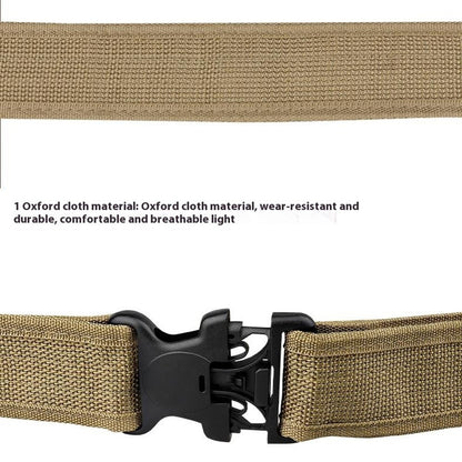 SN-032 100-135cm Oxford Cloth Webbing Belt Magic Tape Tactical Training Work Belt with Plastic Buckle