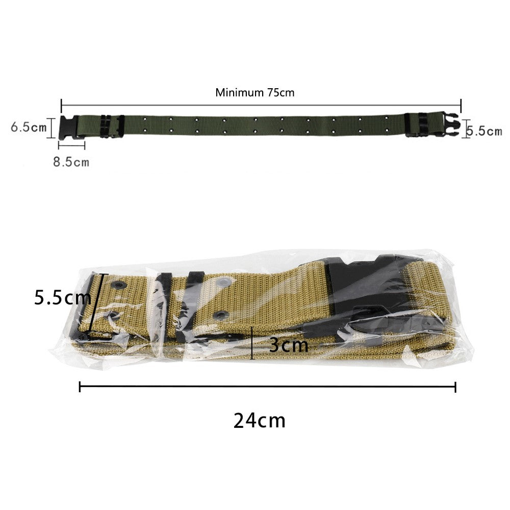 SN-030 125x5.5cm Polypropylene Webbing Belt Student Tactical Training Work Belt with Plastic Buckle