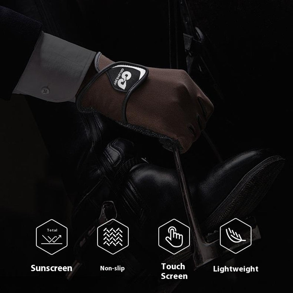 GOLOVEJOY XG83 Professional Equestrian Gloves Summer Ice Silk Anti-Slip Touch Screen Mittens