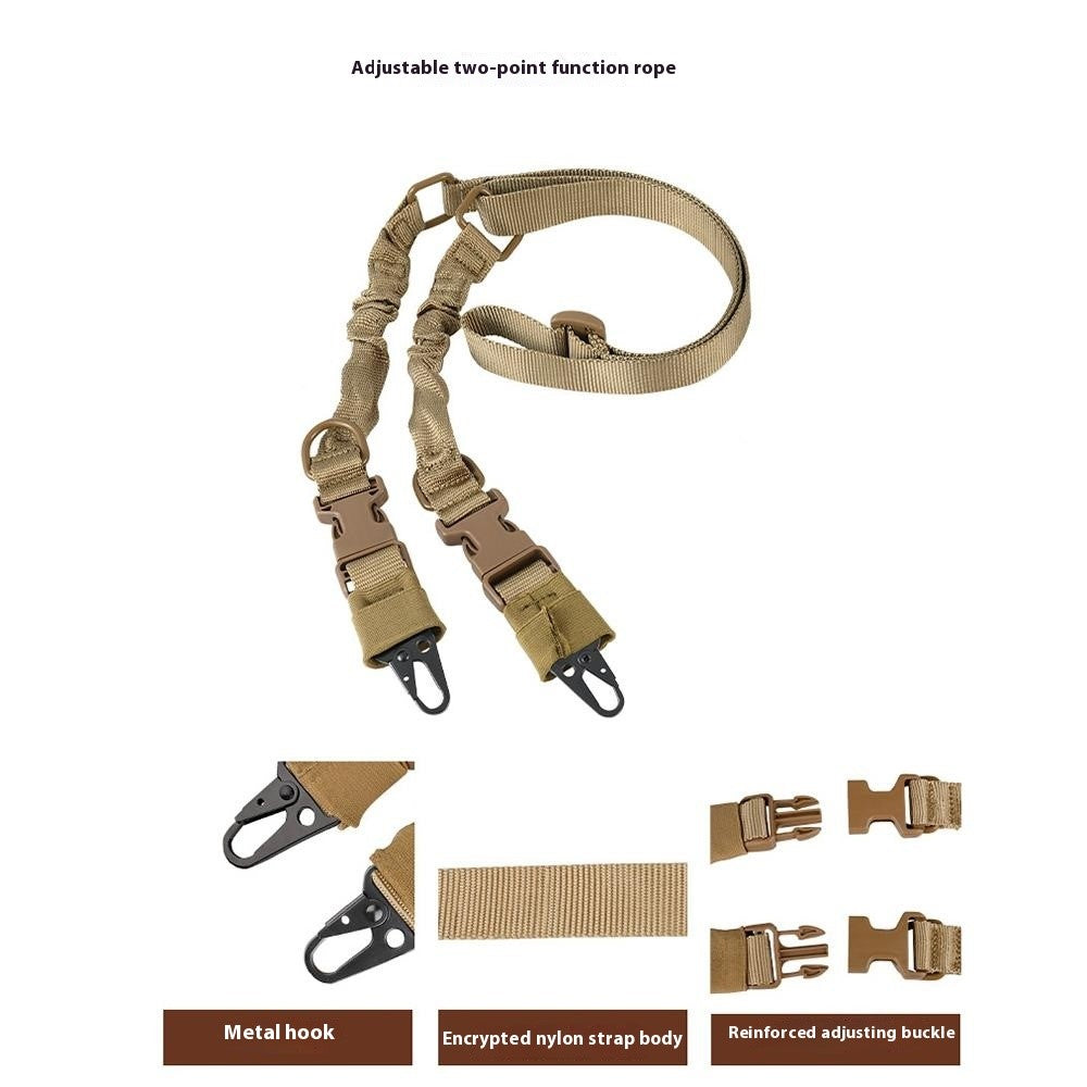 038-1 134-194cm Adjustable Outdoor Gun Sling Two Points Rifle Sling CS Tactical Strap