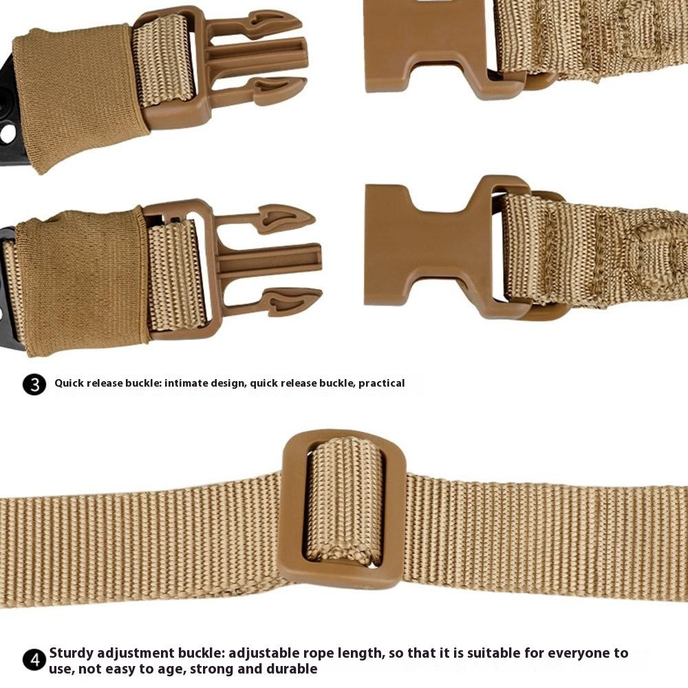 038-1 134-194cm Adjustable Outdoor Gun Sling Two Points Rifle Sling CS Tactical Strap