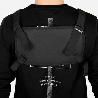 RZAHUAHU Waterproof Outdoor Bicycle Cycling Running Chest Bag 600D Oxford Cloth Tactical Vest Bag