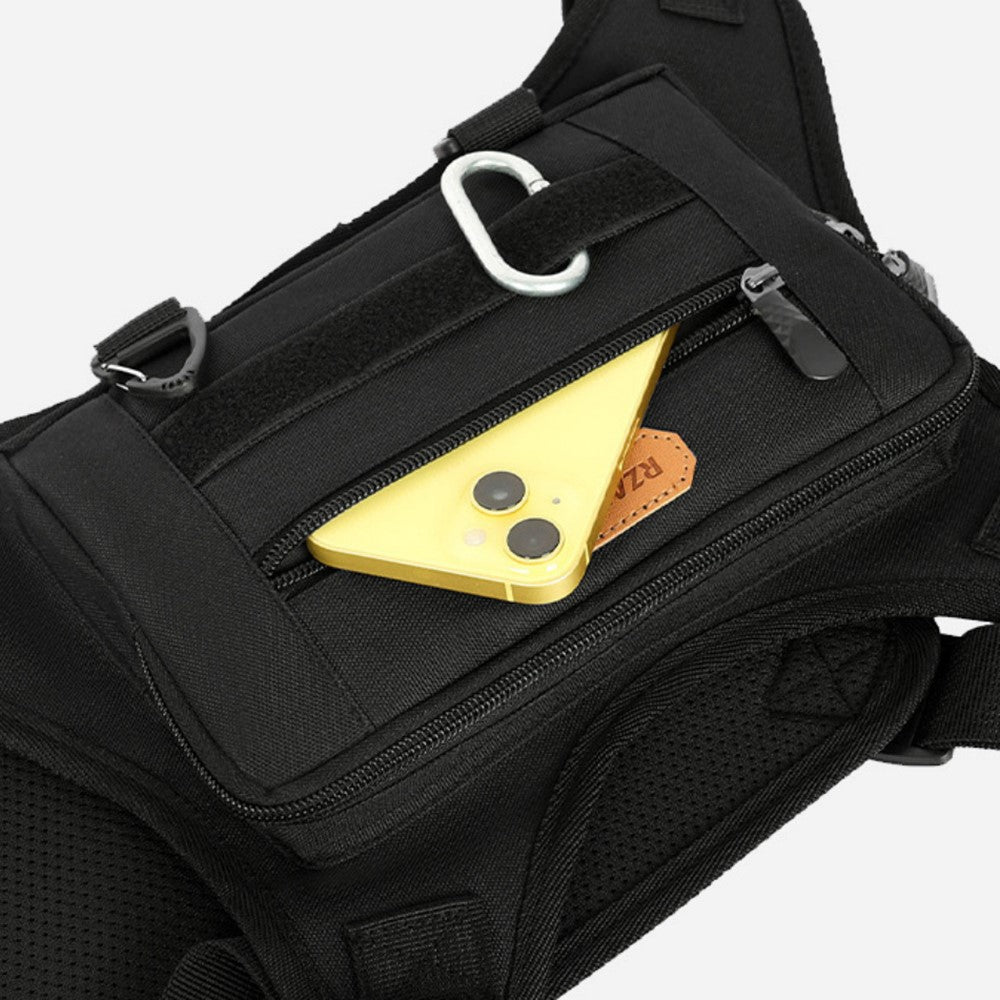 RZAHUAHU Waterproof Outdoor Bicycle Cycling Running Chest Bag 600D Oxford Cloth Tactical Vest Bag