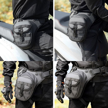 RZAHUAHU Waterproof Motorcycle Leg Bag Waist Pouch Expandable Riding Pack Crossbody Bag