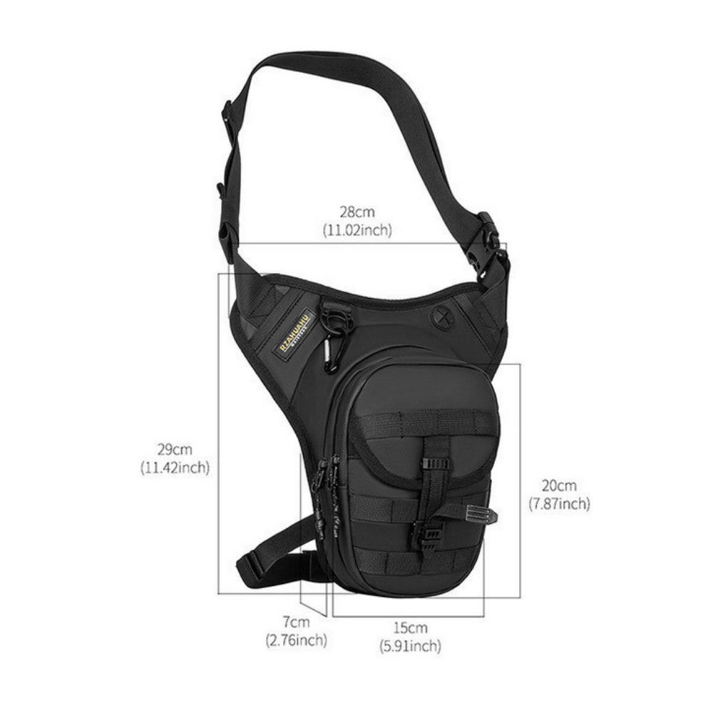 RZAHUAHU Waterproof Motorcycle Leg Bag Waist Pouch Expandable Riding Pack Crossbody Bag