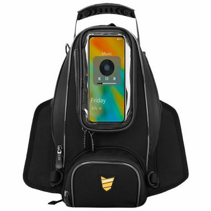 RZAHUAHU Waterproof Motorcycle Tank Bag Touch Screen Phone Pouch with Shoulder Strap
