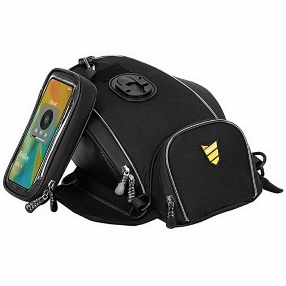 RZAHUAHU Waterproof Motorcycle Tank Bag Touch Screen Phone Pouch with Shoulder Strap