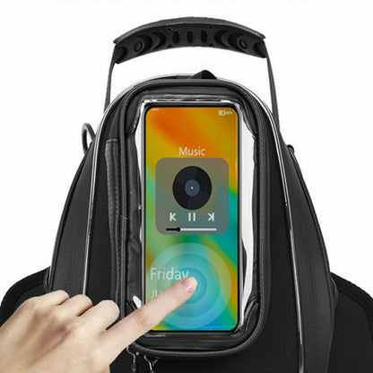 RZAHUAHU Waterproof Motorcycle Tank Bag Touch Screen Phone Pouch with Shoulder Strap