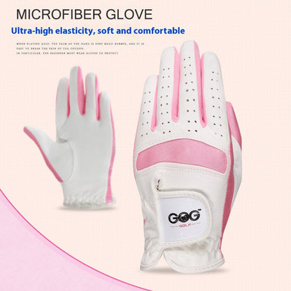 GOG 1 Pair Professional Kids Golf Gloves for Boys Girls Breathable Microfiber Training Gloves