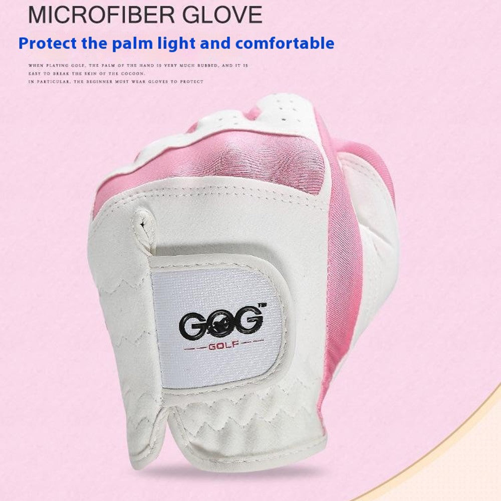 GOG 1 Pair Professional Kids Golf Gloves for Boys Girls Breathable Microfiber Training Gloves