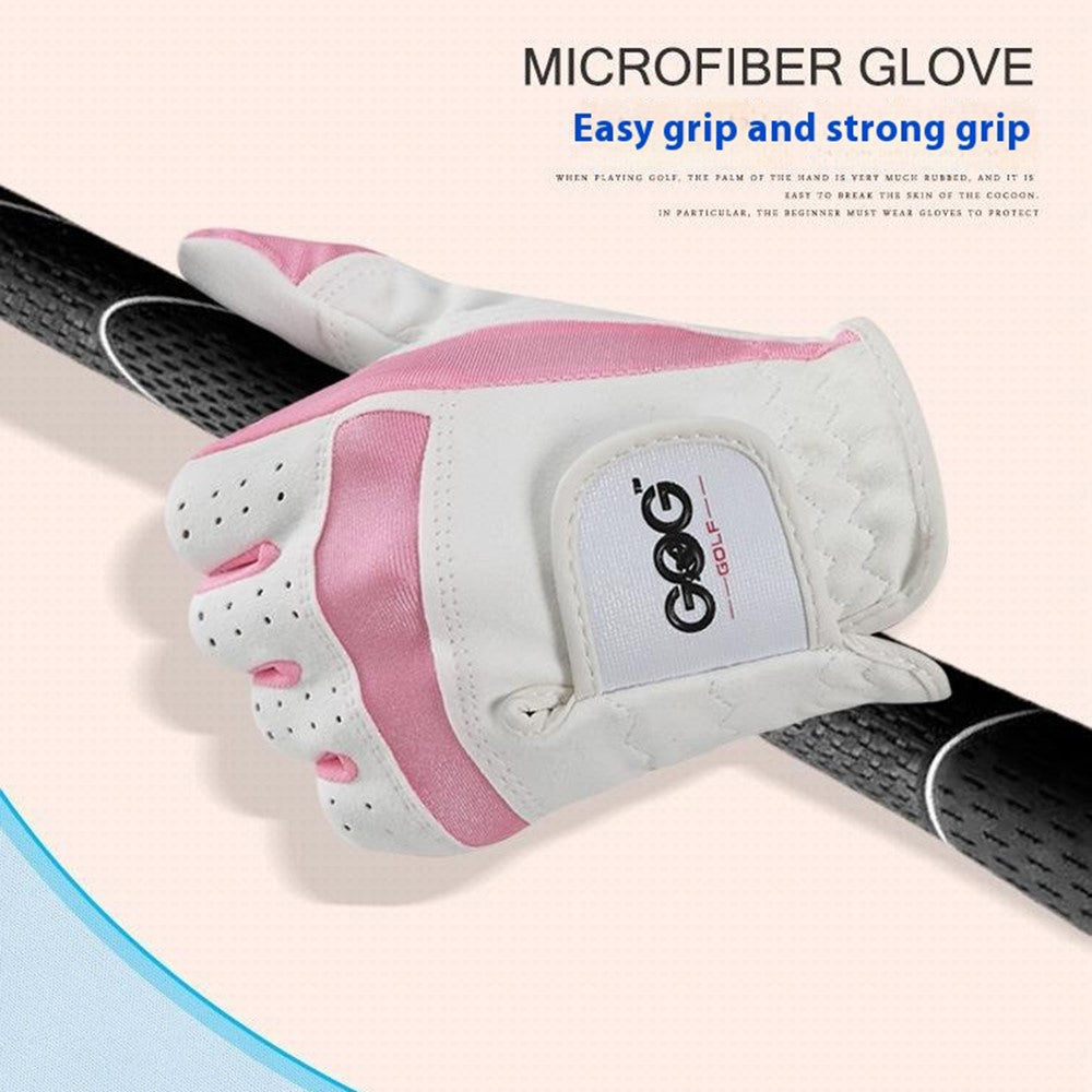 GOG 1 Pair Professional Kids Golf Gloves for Boys Girls Breathable Microfiber Training Gloves
