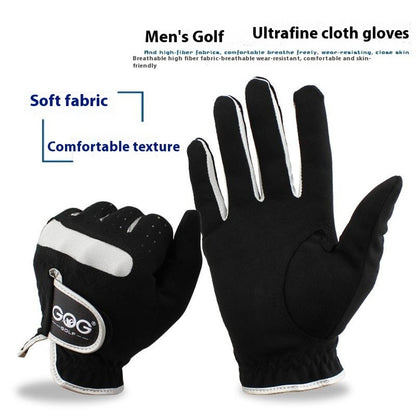 GOG 1Pc Men Golf Glove Soft Microfiber Breathable Sports Gloves for Left  /  Right Hand
