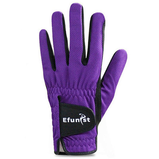 EFUNIST 1Pc Breathable Microfiber Cloth Golf Gloves Professional Men Golf Club Training Gloves , Left Hand