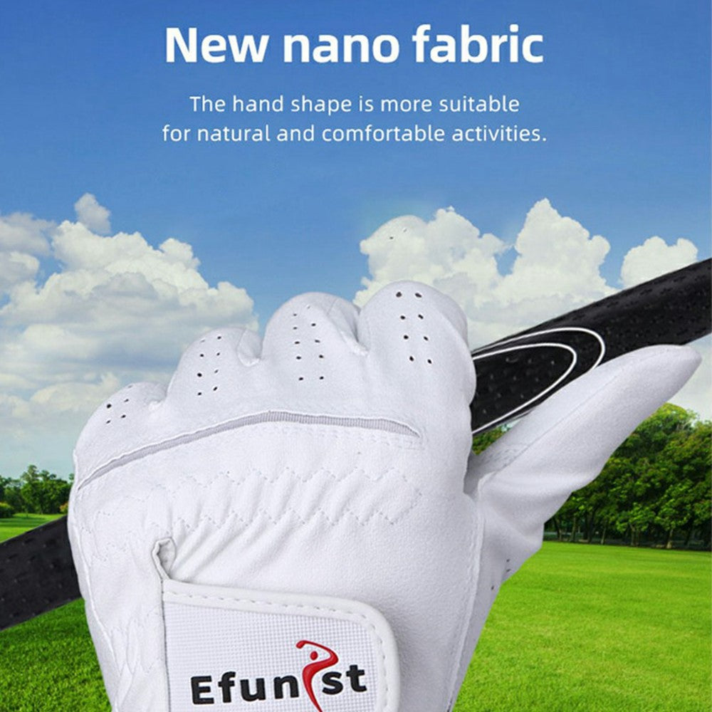EFUNIST 1Pc Professional Golf Club Training Gloves Nano Microfiber Cloth Breathable Golf Gloves