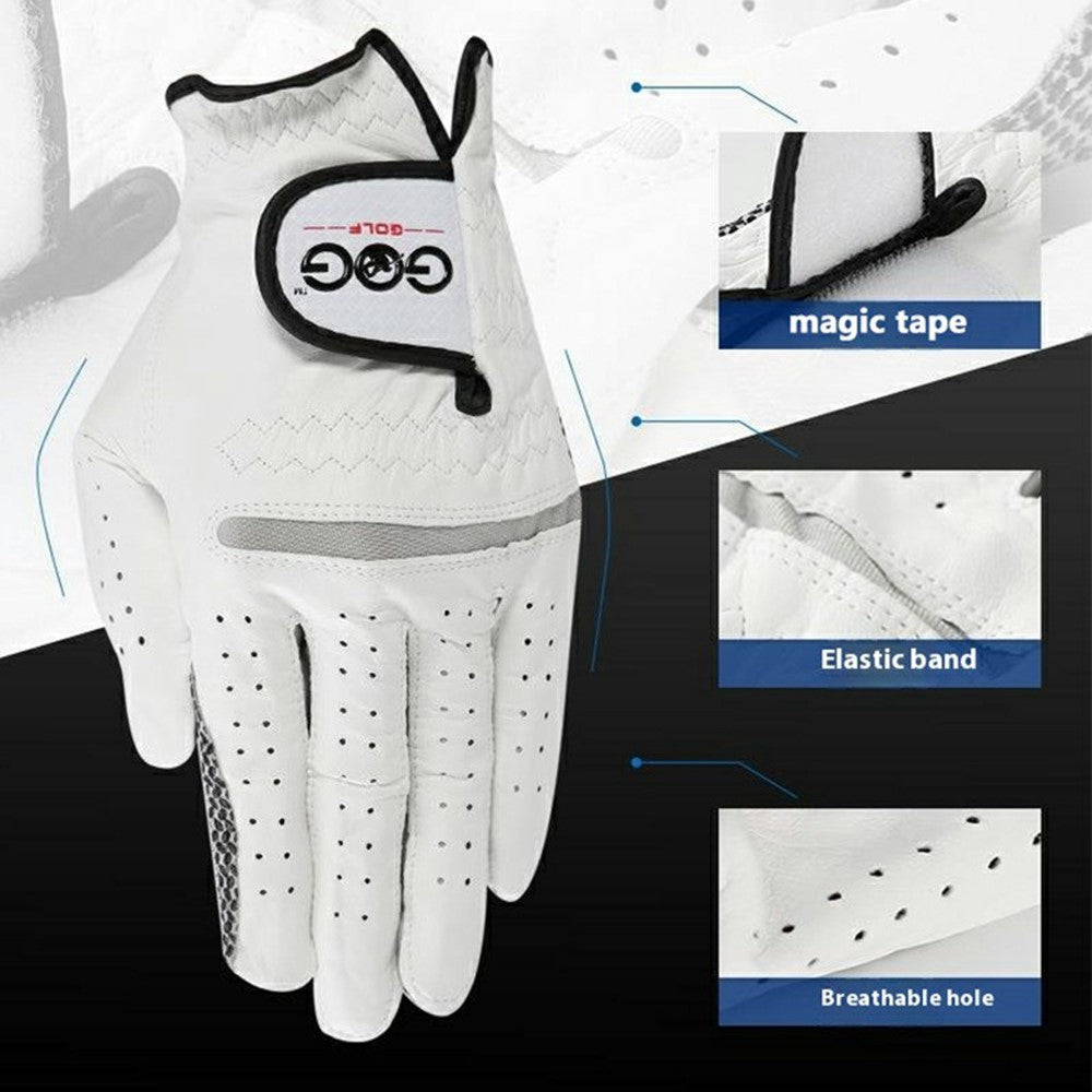 GOG 1Pc Sheepskin Leather Golf Glove Anti Slip Club Swing Putting Mittens for Men