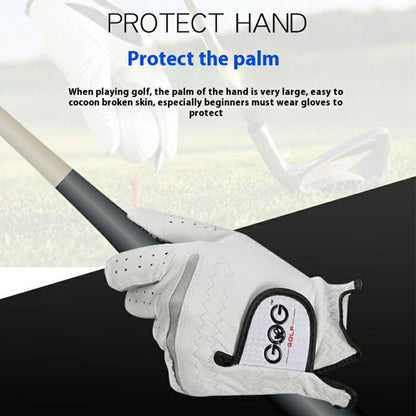 GOG 1Pc Sheepskin Leather Golf Glove Anti Slip Club Swing Putting Mittens for Men