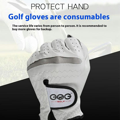 GOG 1Pc Sheepskin Leather Golf Glove Anti Slip Club Swing Putting Mittens for Men