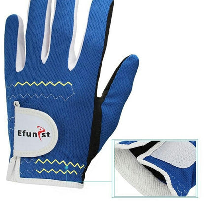EFUNIST 1 Pair Children Golf Gloves Anti Slip Microfiber Palm Breathable Mesh Gloves for Kids
