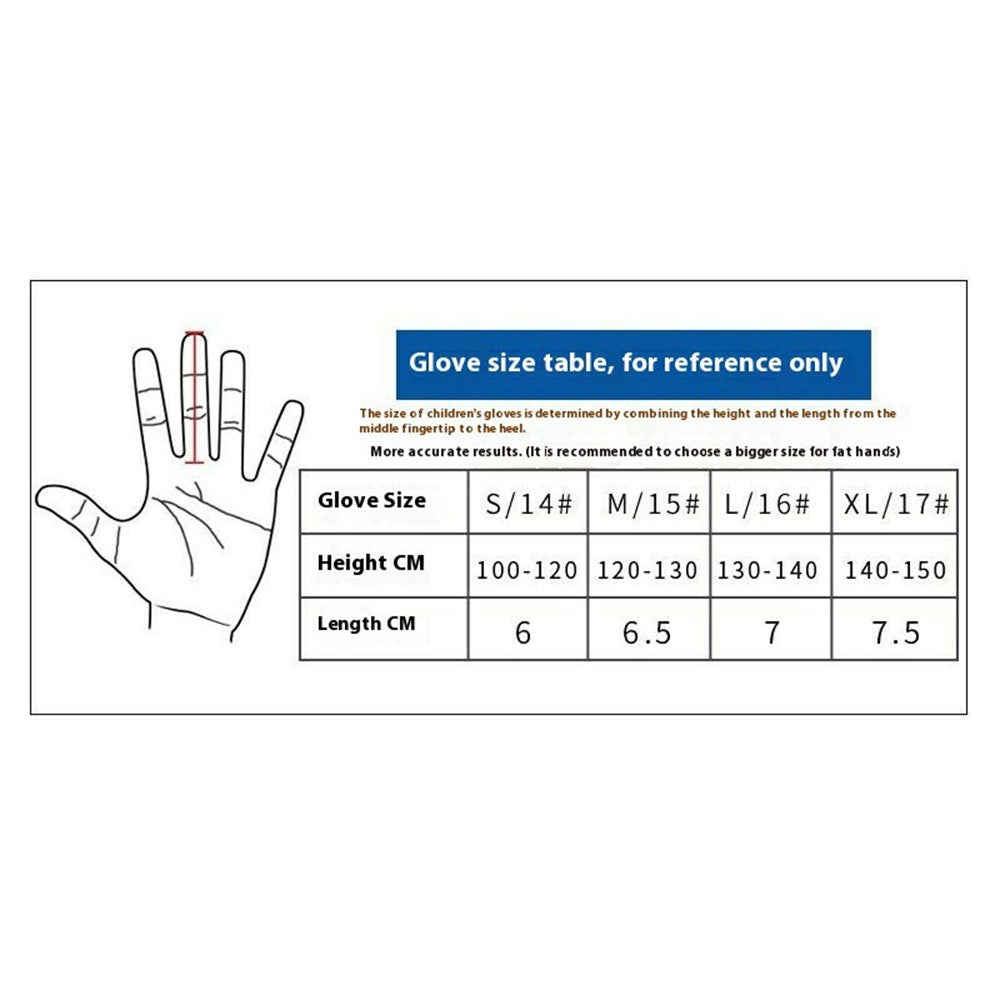 EFUNIST 1 Pair Children Golf Gloves Anti Slip Microfiber Palm Breathable Mesh Gloves for Kids