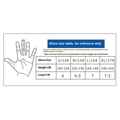EFUNIST 1 Pair Children Golf Gloves Anti Slip Microfiber Palm Breathable Mesh Gloves for Kids