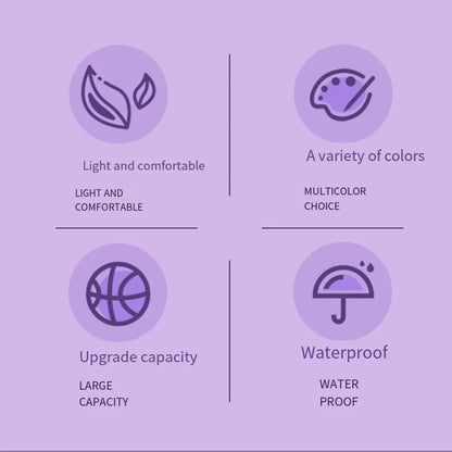 Durable Polyester Fiber Basketball Bag 30cm Sports Training Backpack with Adjustable Shoulder Strap