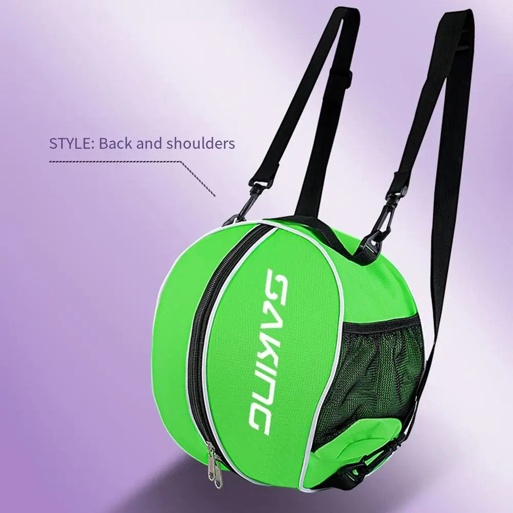 Durable Polyester Fiber Basketball Bag 30cm Sports Training Backpack with Adjustable Shoulder Strap