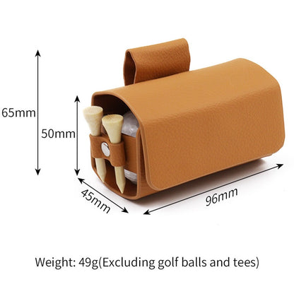 JU328 Magnet Closure Outdoor Golf Mini Waist Pouch 2 Balls Holder Portable PU Leather Bag