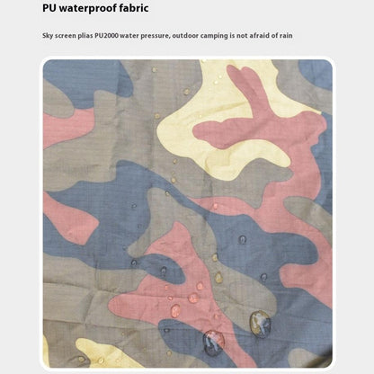 3x5m Outdoor Camouflage Tarp Camping Shelter Sun Shade 210T Waterproof Tent Canopy