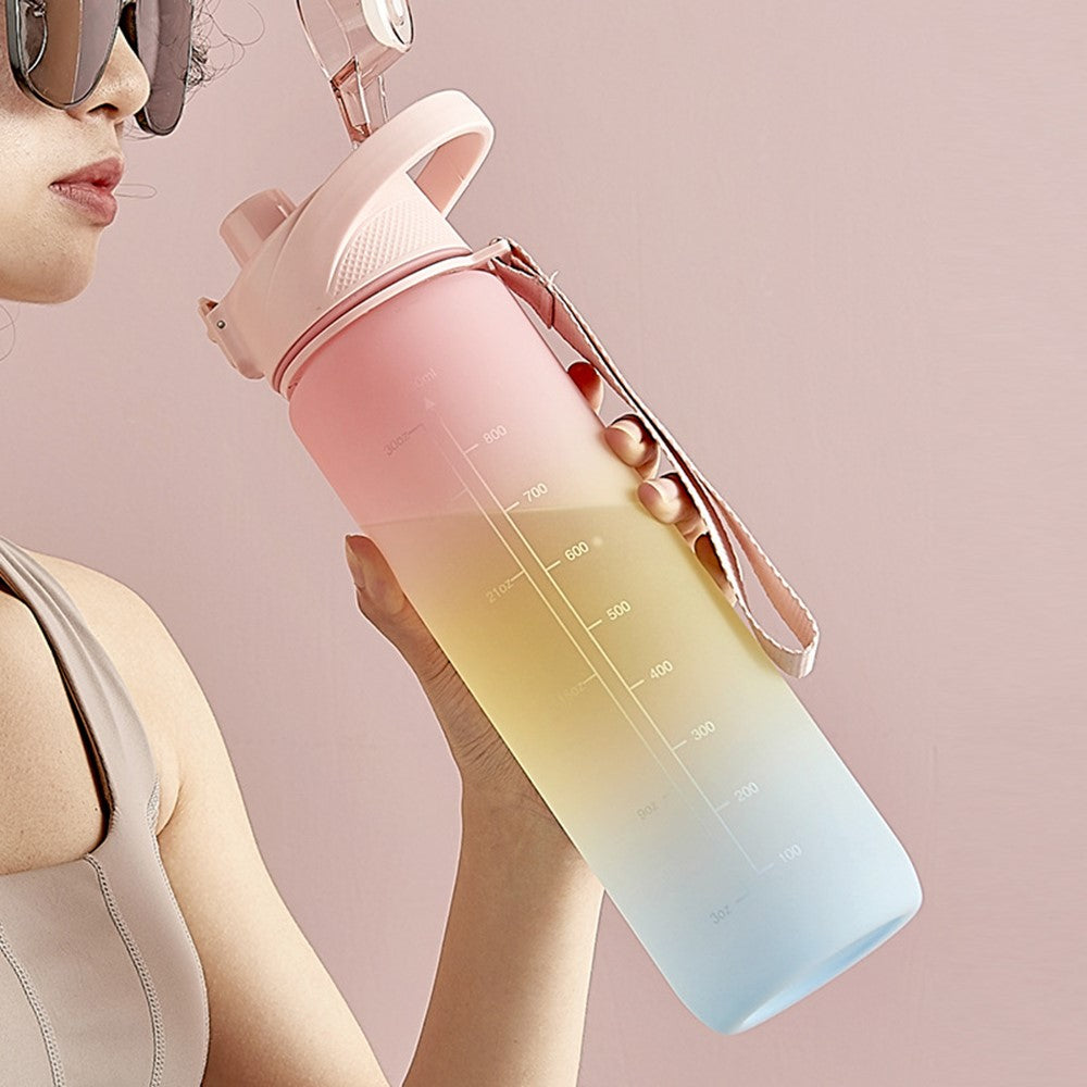 Summer Outdoor Sports PC Water Bottle 1000ml Large Capacity Portable Space Cup (BPA Free, No FDA)
