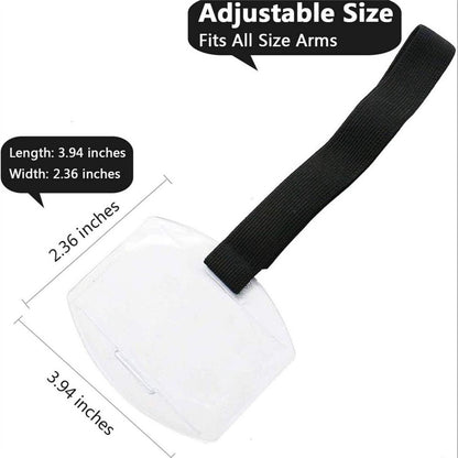 KT01 Armband ID Card Holder Magic Sticker Fastener Adjustable Strap for Outdoor  /  Sports  /  Work