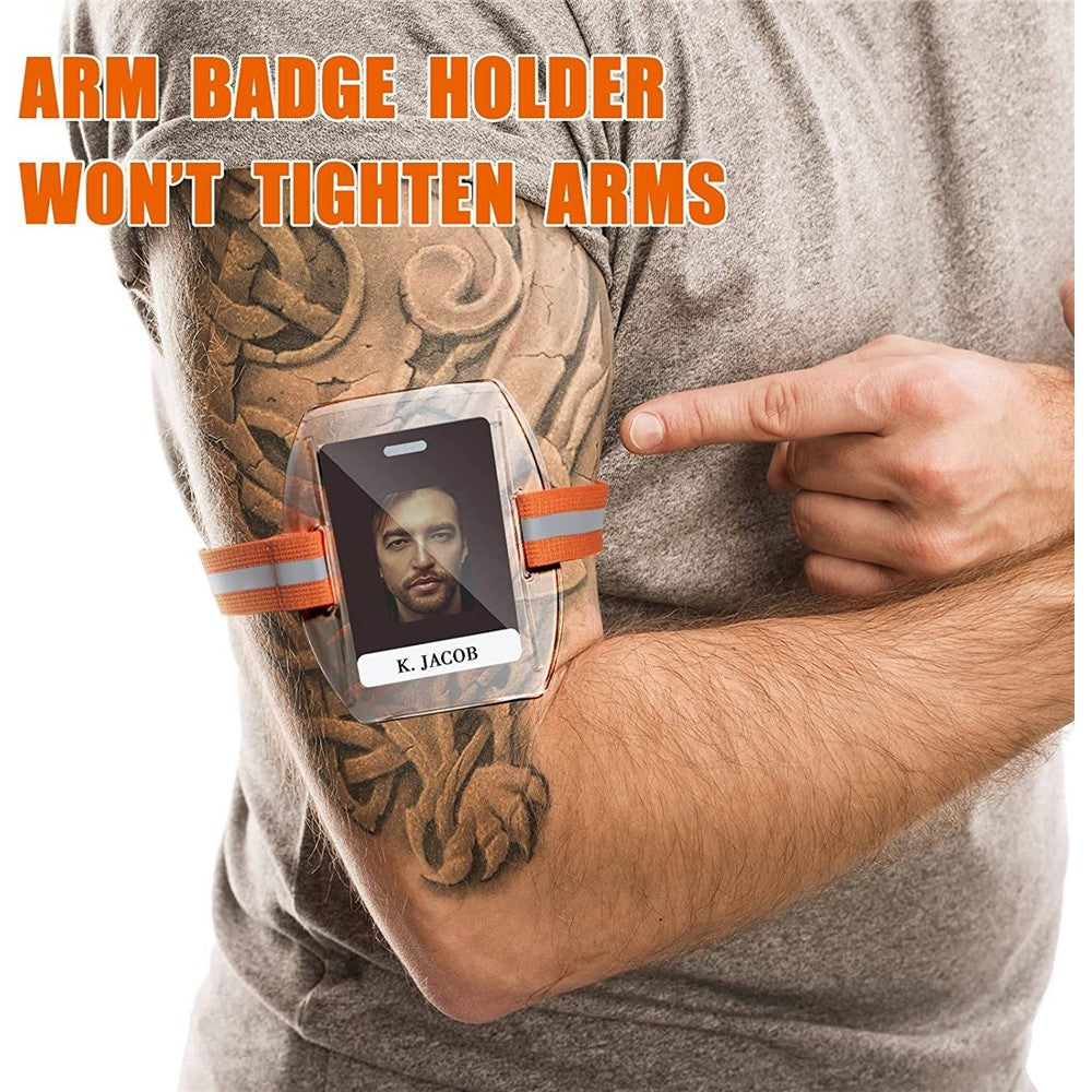 KT01 Armband ID Card Holder Magic Sticker Fastener Adjustable Strap for Outdoor  /  Sports  /  Work