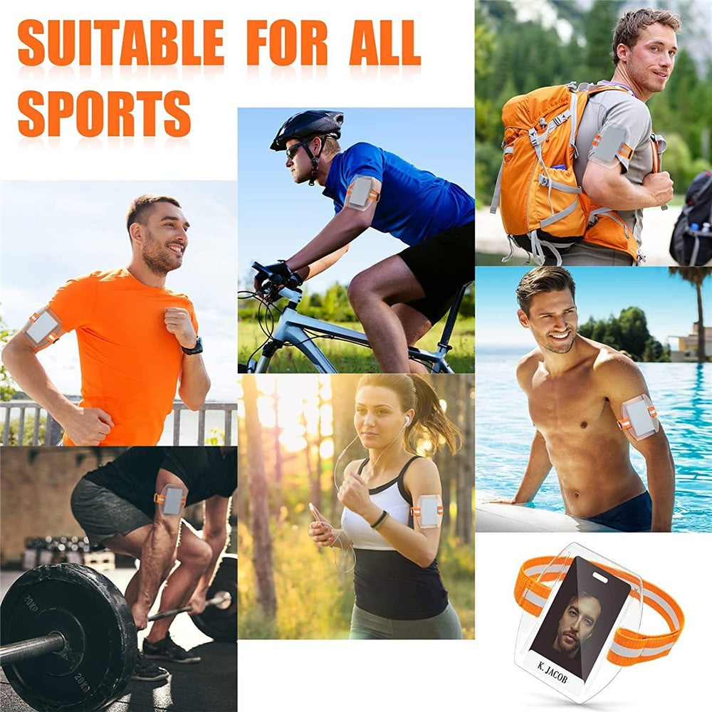 KT01 Armband ID Card Holder Magic Sticker Fastener Adjustable Strap for Outdoor  /  Sports  /  Work