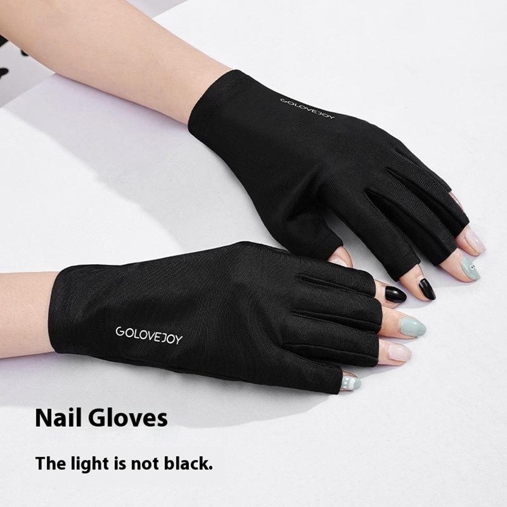 GOLOVEJOY MJ03 Ice Silk Gloves UV Protection Anti Slip Breathable Half-Finger Gloves For Women