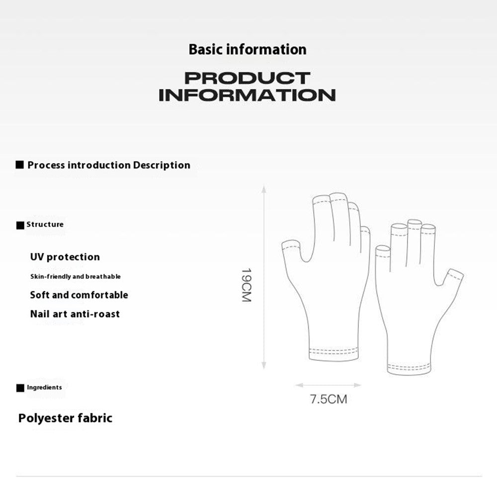 GOLOVEJOY MJ03 Ice Silk Gloves UV Protection Anti Slip Breathable Half-Finger Gloves For Women