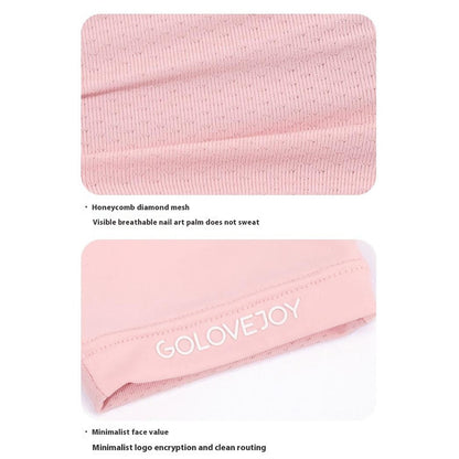 GOLOVEJOY MJ04 Anti UV Half Finger Nail Art Gloves Breathable Ice Silk Mittens for Outdoor Driving