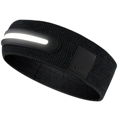 Z3-TD3 LED Headband Running Rechargeable Light Up Headwear Sweat Absorbing 3 Light Modes Hair Band