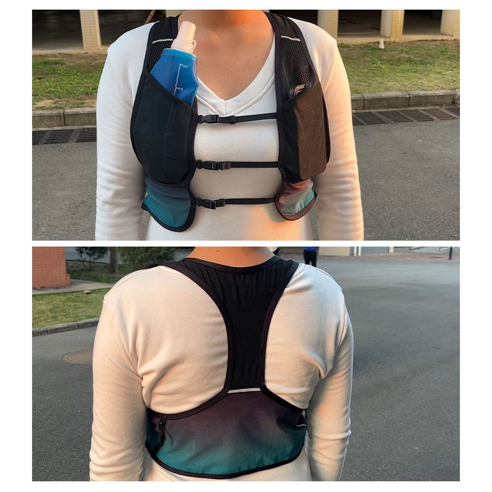 2405 Ultra Light Reflective Running Vest Adjustable Hydration Backpack for Outdoor Cycling