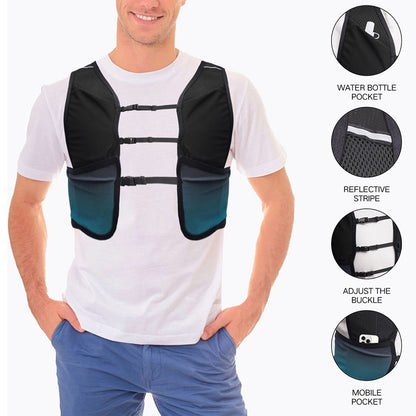 2405 Ultra Light Reflective Running Vest Adjustable Hydration Backpack for Outdoor Cycling