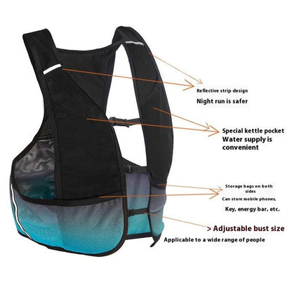 2405 Ultra Light Reflective Running Vest Adjustable Hydration Backpack for Outdoor Cycling