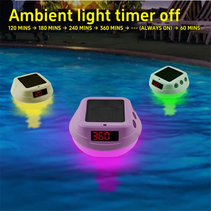 TS-PL04 RGB Solar Wireless Pool Thermometer Digital Display Floating Temperature Meter for Swimming Pool