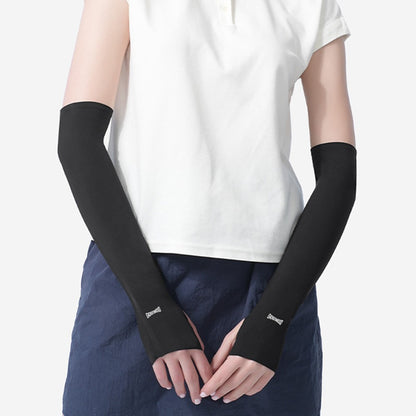 GOUNOD 1 Pair Summer Outdoor Cycling Ice Silk UV Protection Arm Sleeves Cooling Breathable Arm Guards