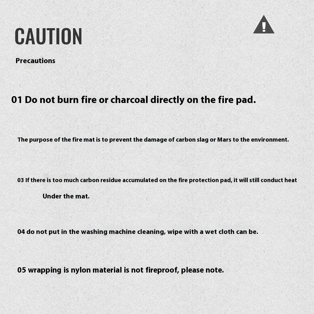 CLS Outdoor Camping Portable Fire-Resistant Mat Silicone Coated Flame Retardant Fiberglass BBQ Heat Insulation Pad