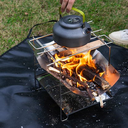 CLS Outdoor Camping Portable Fire-Resistant Mat Silicone Coated Flame Retardant Fiberglass BBQ Heat Insulation Pad
