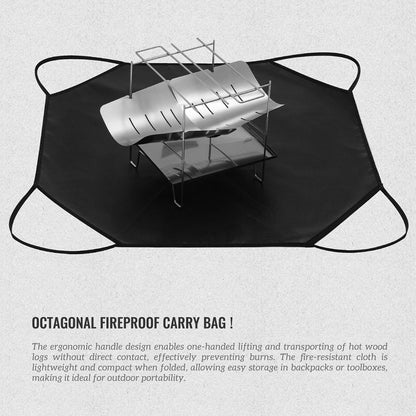 CLS Outdoor Camping Portable Fire-Resistant Mat Silicone Coated Flame Retardant Fiberglass BBQ Heat Insulation Pad