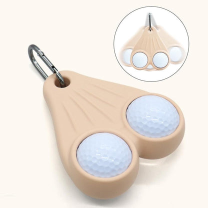 Portable Golf Ball Holder Silicone Storage Rack Belt Clip Tee Organizer with Hook for Outdoor Sports
