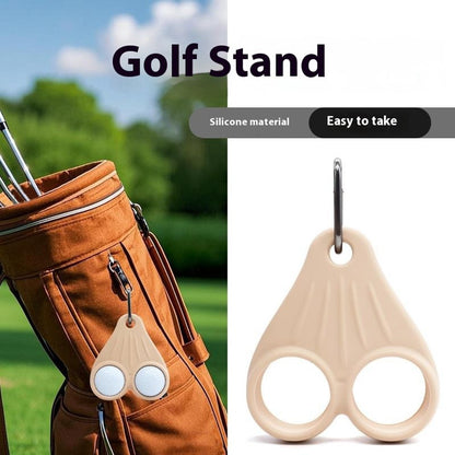 Portable Golf Ball Holder Silicone Storage Rack Belt Clip Tee Organizer with Hook for Outdoor Sports